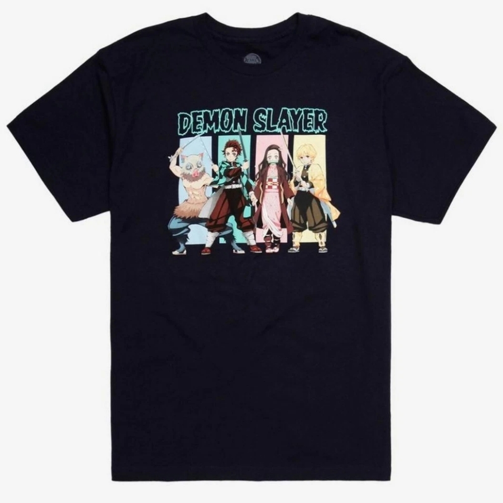 5 for $25 | Demon Slayer Kimetsu No Yaiba Colorblock Graphic Short Sleeve Shirt